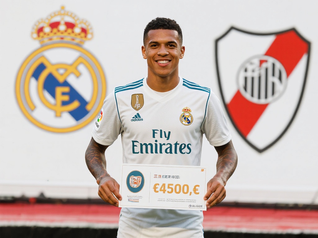 河床主席:皇马分期支付税后4500万欧助球员圆梦 据消息披露,皇马在与河床俱乐部达成协议后